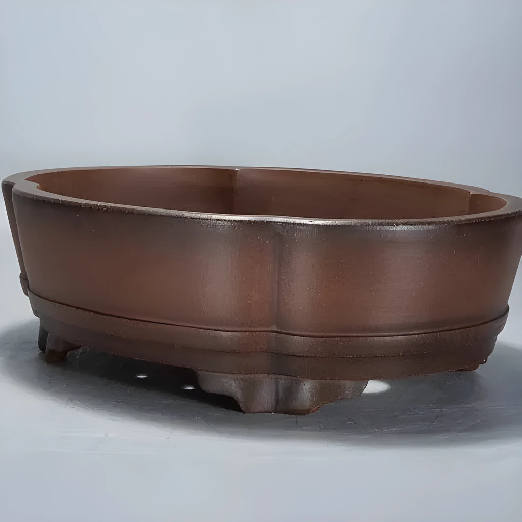 Classical purple clay flower pot for bonsai and green plants 50x39x16 cm dimensions