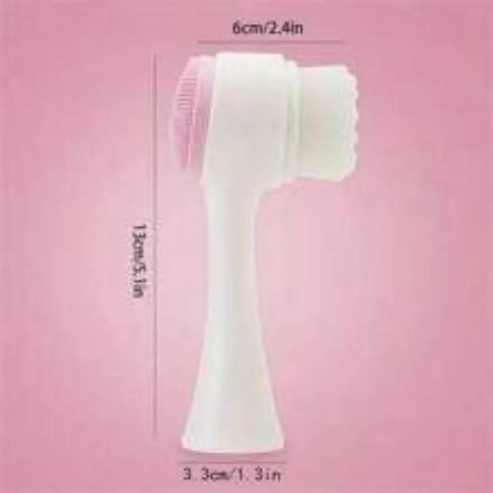 Blue pet paw brush with soft nylon bristles for grooming dogs and cats