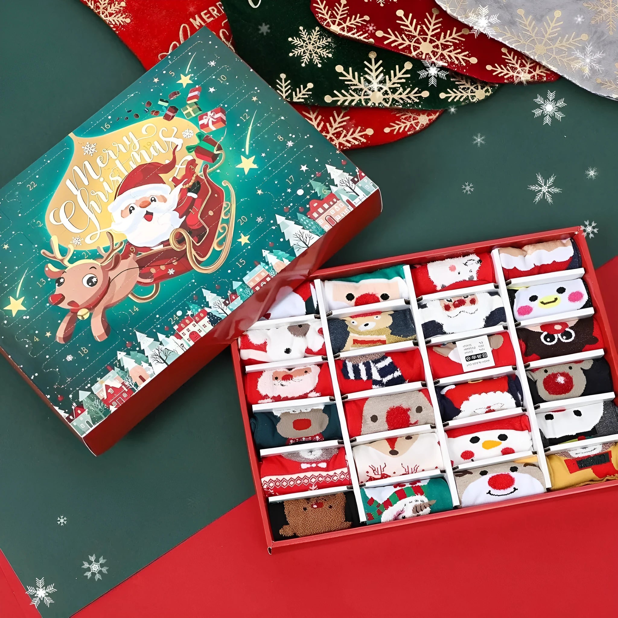 Christmas sock ornament blind box containing resin crafts miniature decoration