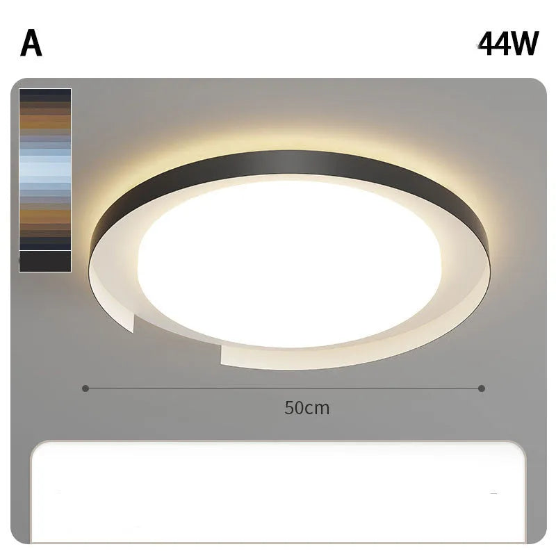 Ceiling lamp with PMMA lampshade and iron body, available in 40cm or 50cm, simple modern style