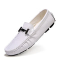 Men's casual leather shoes with belt buckle fastening in multiple colour options