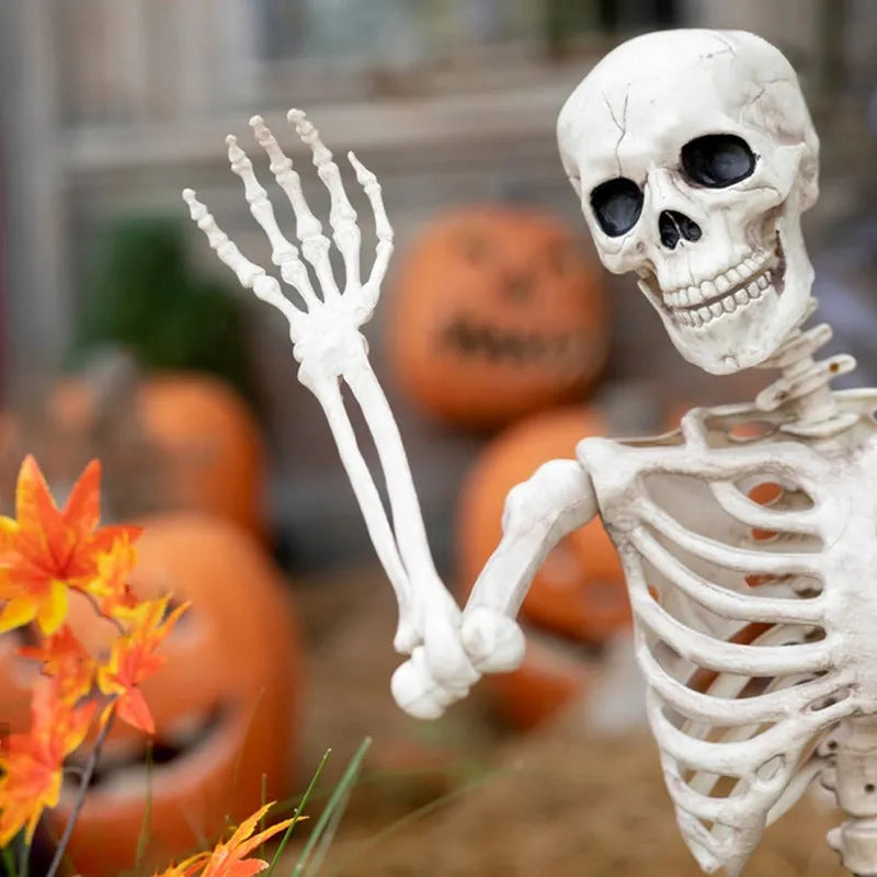 90cm tall movable joint Halloween skeleton plastic model for outdoor decoration