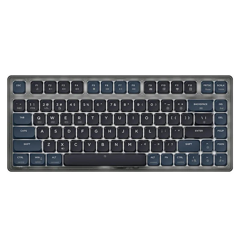 Ajazz AK832PRO three-mode mechanical keyboard in green or tea colour with RGB backlight