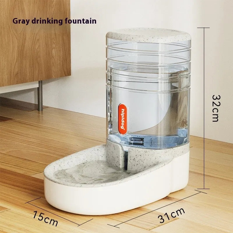 Automatic pet drinker feeder with 3.8L capacity in blue, green, grey, or pink colours