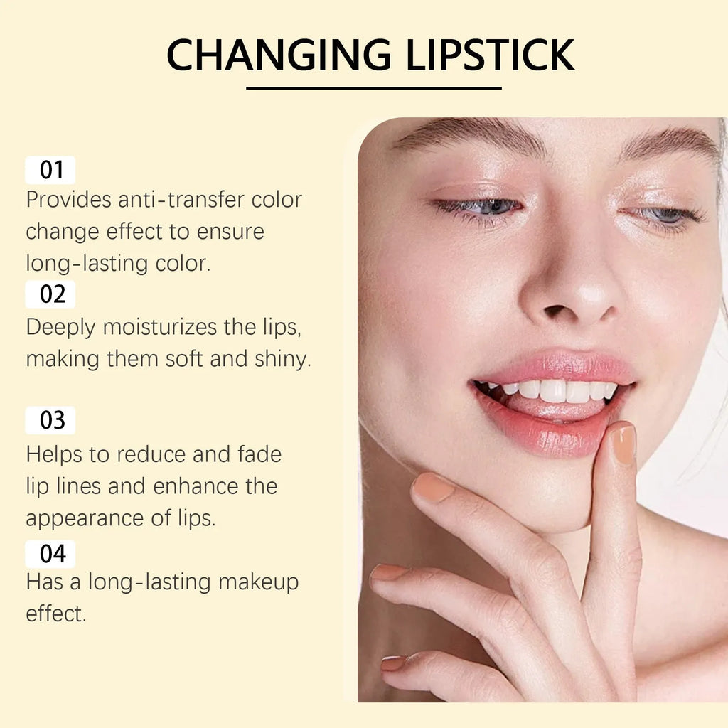 Square gold foil hydrating lipstick with 3.5g content containing hyaluronic acid and vitamin E