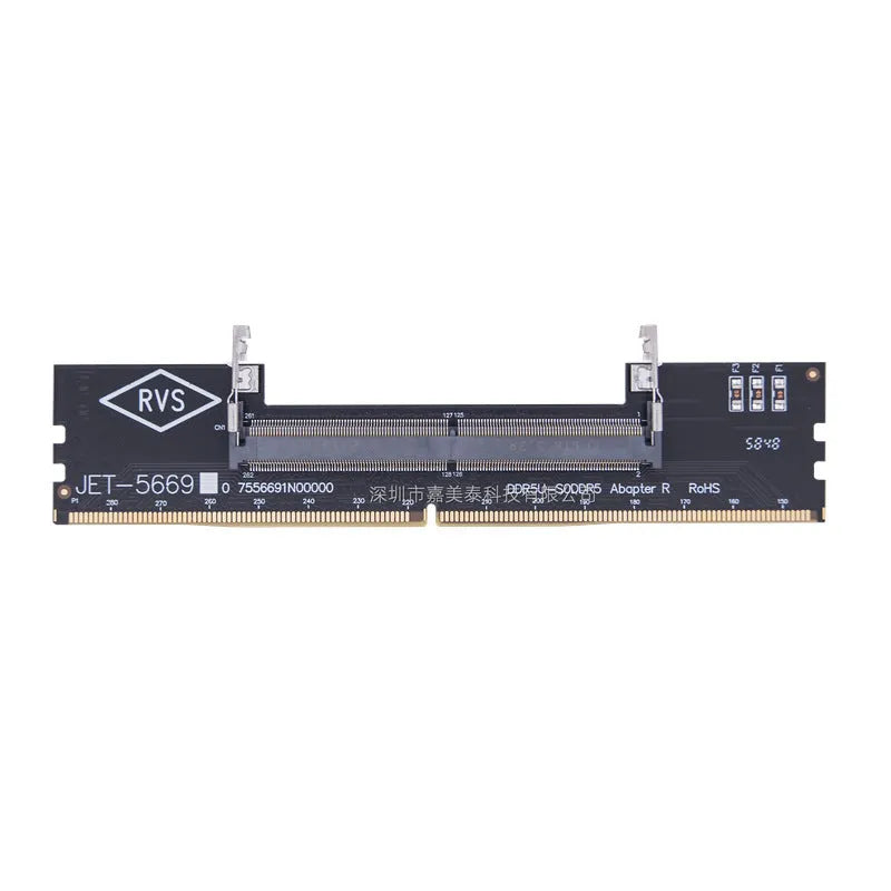 DDR4 laptop to desktop memory adapter card with included memory stick on anti-static bag