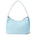 Retro-style shoulder bag in apricot colour with adjustable strap showing PU material texture