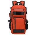 Large orange and black outdoor backpack with 20-35 litre capacity for hiking camping cycling