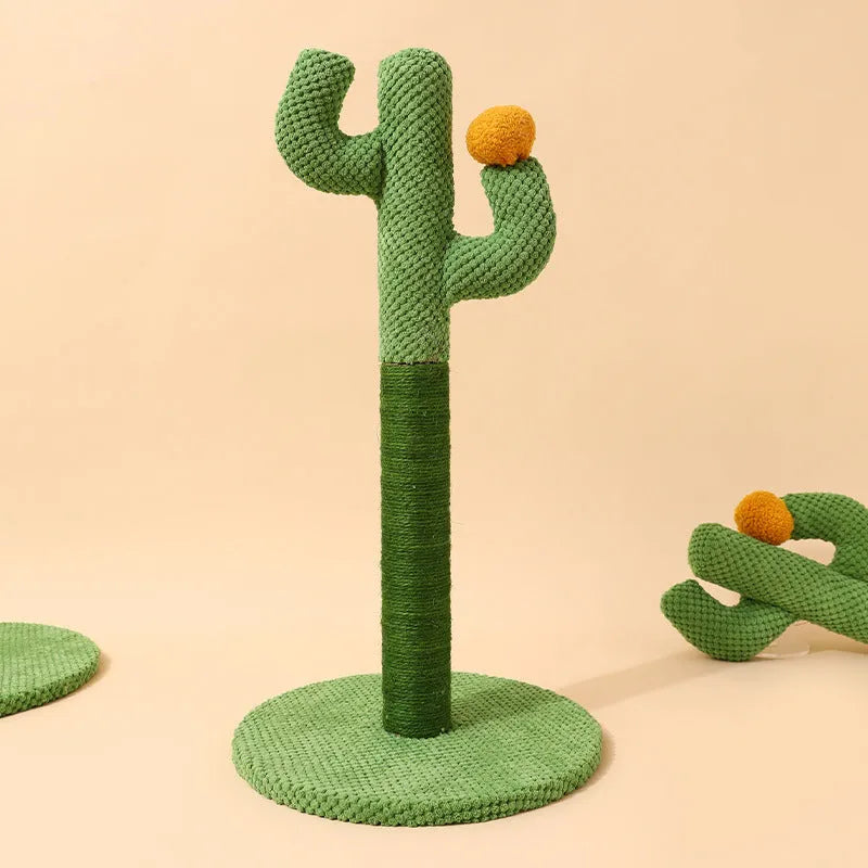 Cactus design cat scratch board climber and coconut tree scratching post for cats.