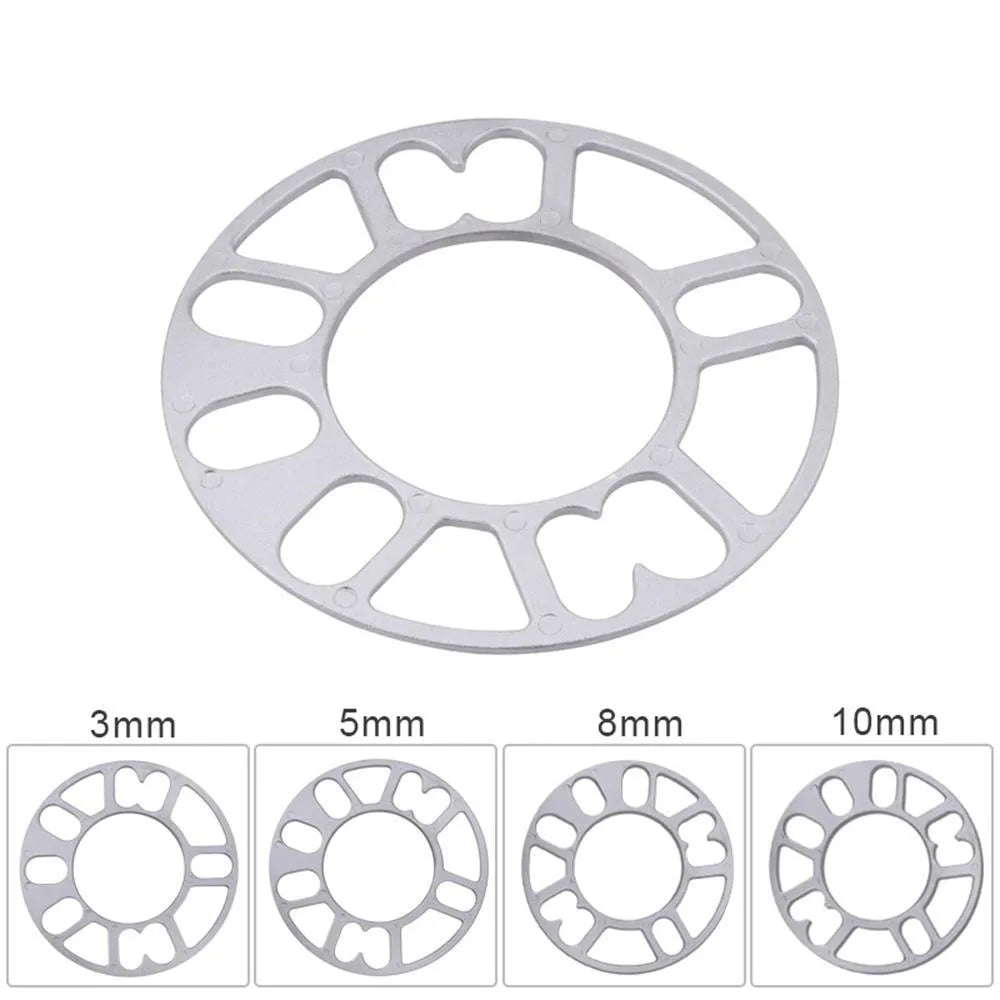 Automotive wheel hub widening gasket set for brake caliper clearance with thickness options