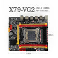 X79-VG2 desktop motherboard with LGA 2011 socket, DDR3 slots, PCI Express 16X, and USB ports