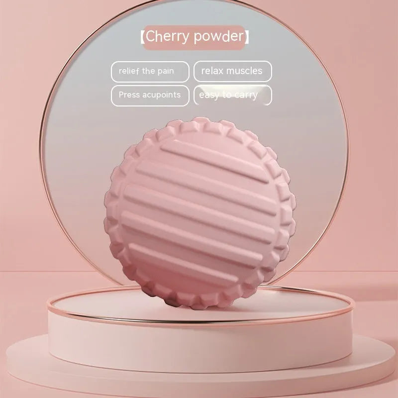 6cm diameter TPR foot massage ball in pink, blue, green, and purple colour options
