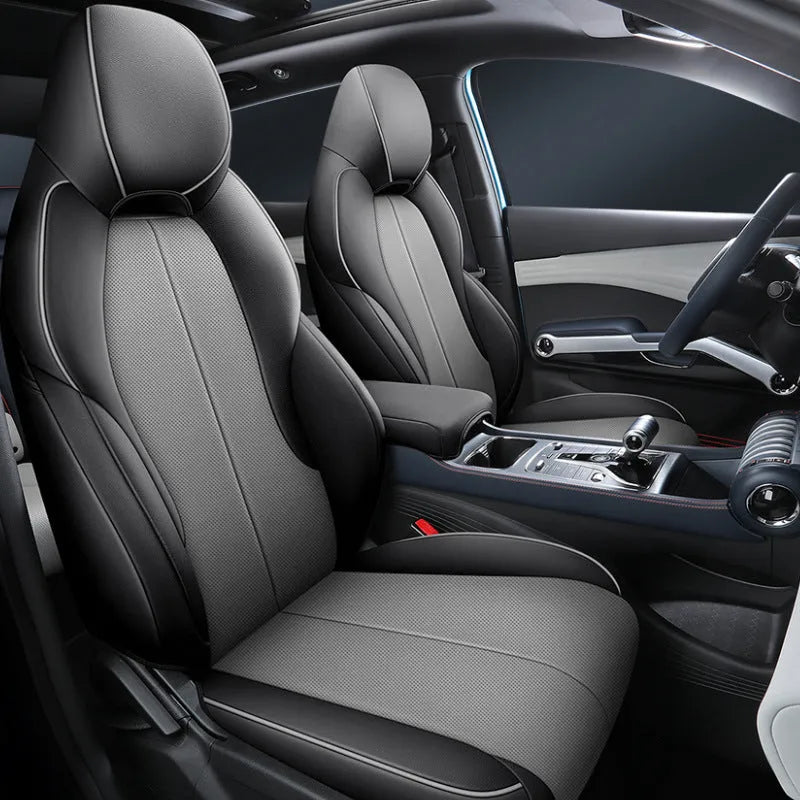 BYD Yuan PLUS car cushion cover in multiple colour options including green, grey, black, blue, and red