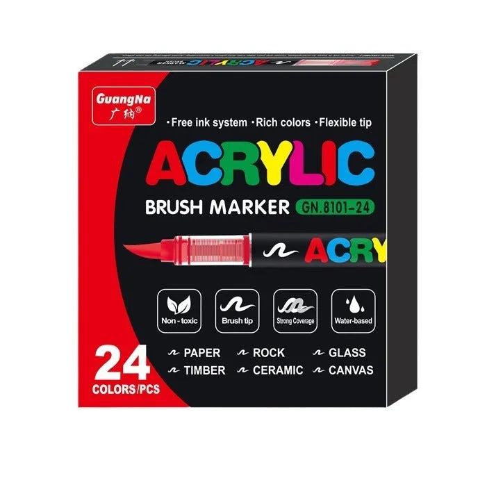 Set of acrylic marker pens for painting and graffiti art in multiple colour options