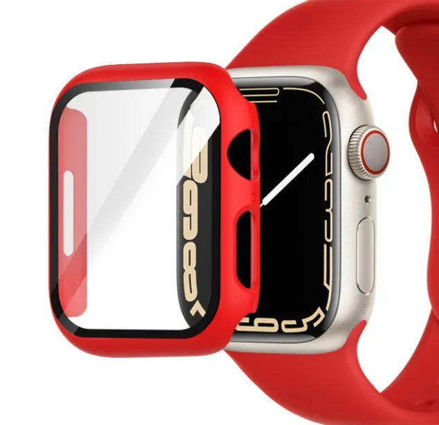 PC tempered film protective case for Apple Watch in various colours and sizes