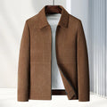 Men's slim-fit lapel casual coat in Vinylon fabric, shown in a classic colour.