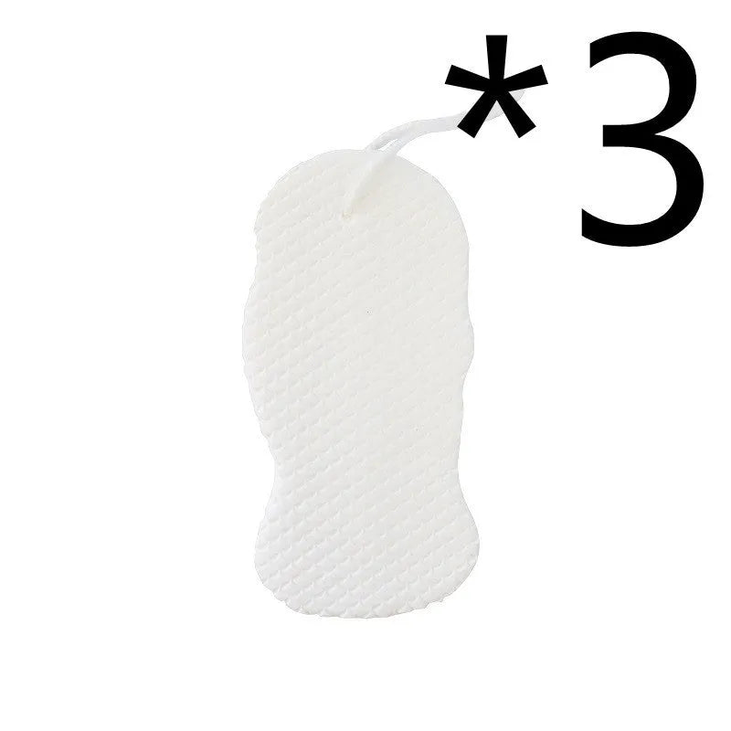 3D fish scale pattern bath sponge in white, grey, pink or light blue colours for body exfoliation