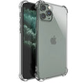 Clear transparent shockproof TPU case for iPhone on a table