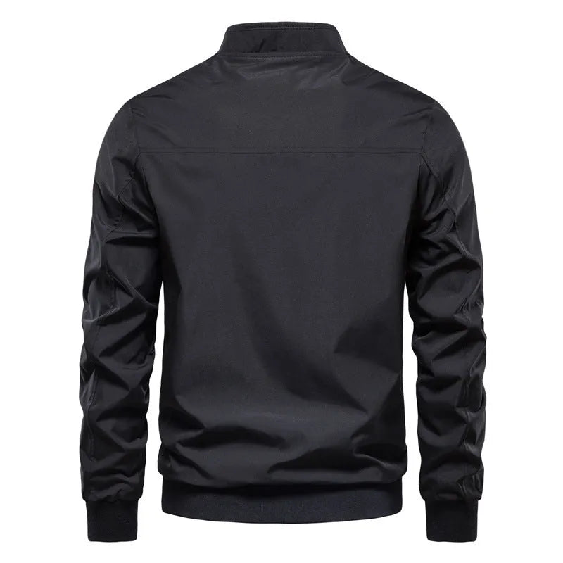 Men's solid colour casual thin jacket in polyester available in multiple colours and sizes