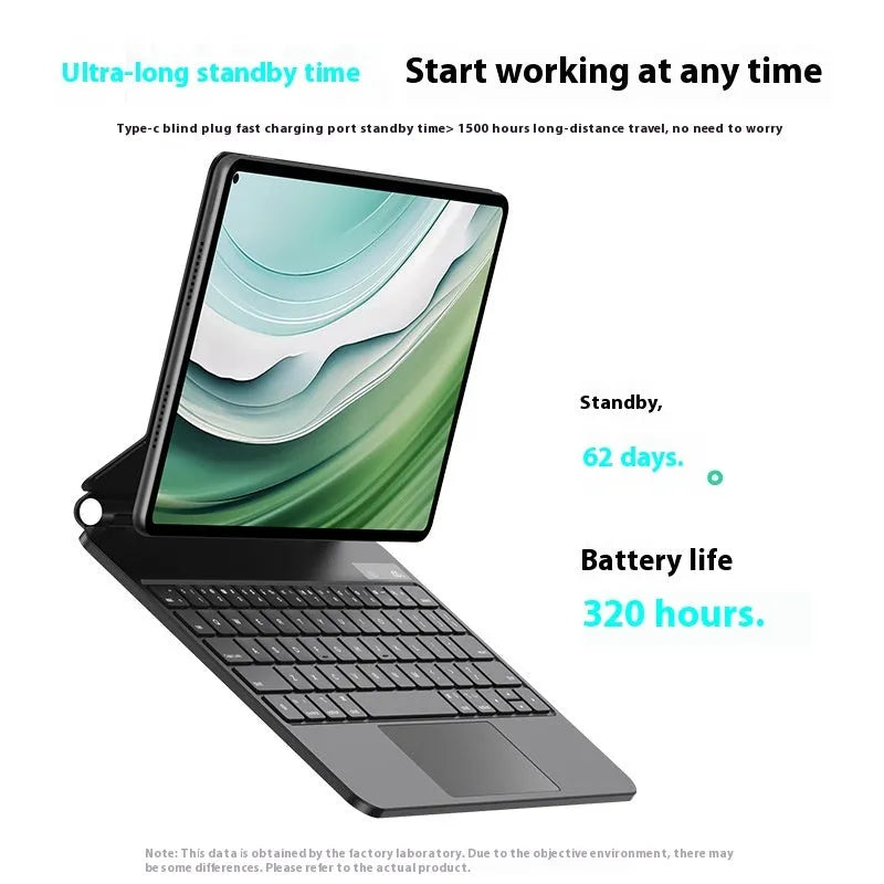Huawei Matepad11 magnetic wireless keyboard cover in black with PU leather bag