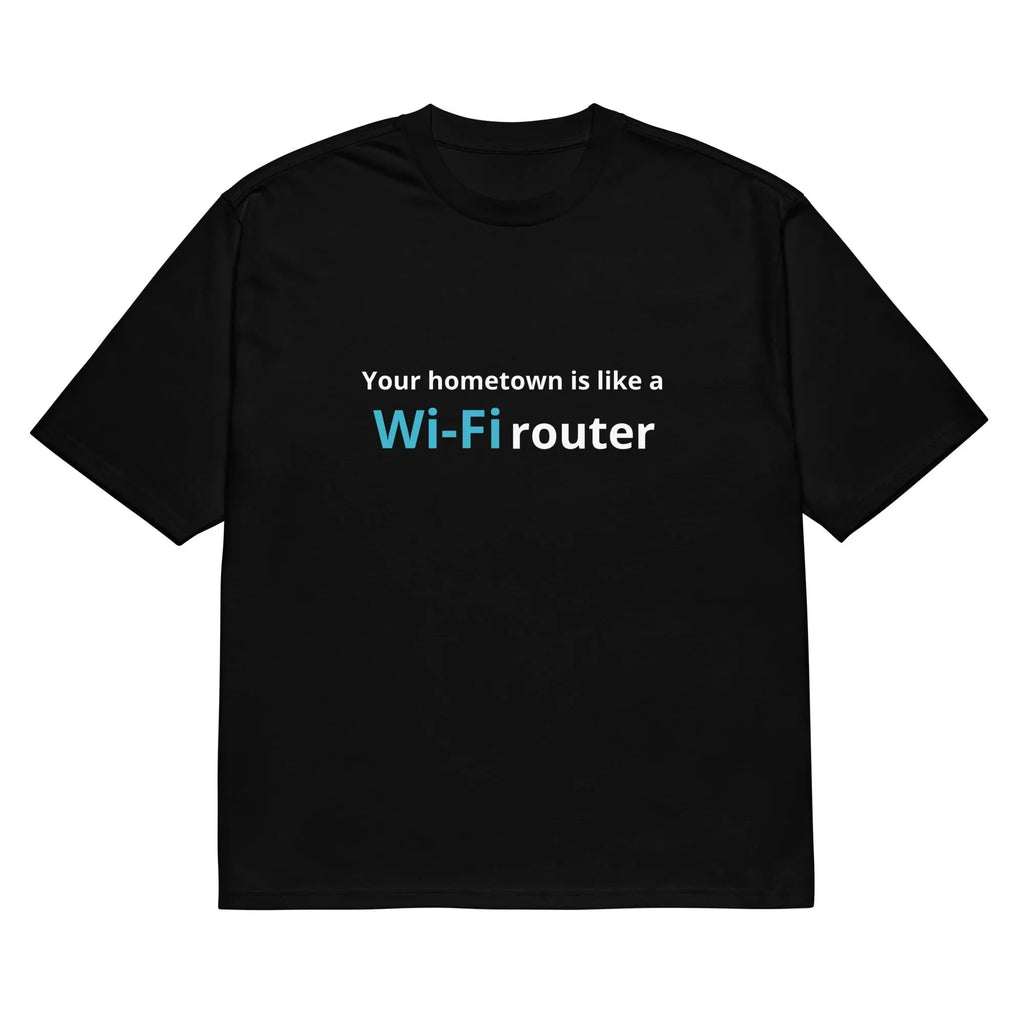 Black men's t-shirt with a colourful 3D cartoon print, featuring a round neck and short sleeves.