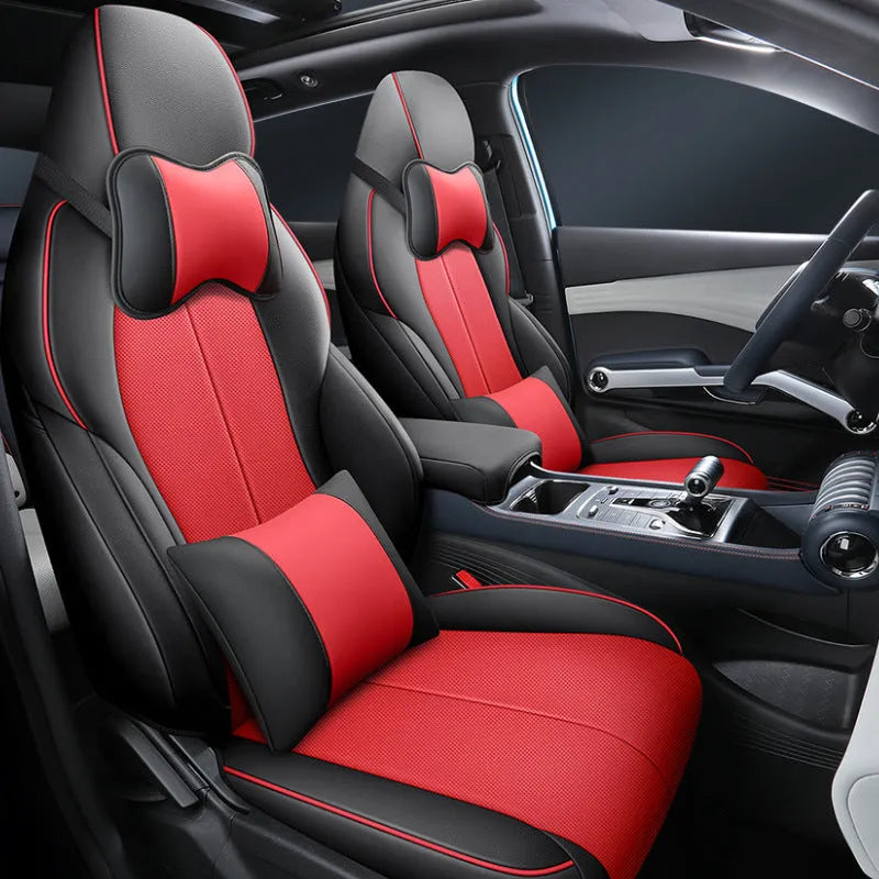 BYD Yuan PLUS car cushion cover in multiple colour options including green, grey, black, blue, and red
