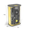 Transparent yellow industrial power bank showing internal aluminium battery case