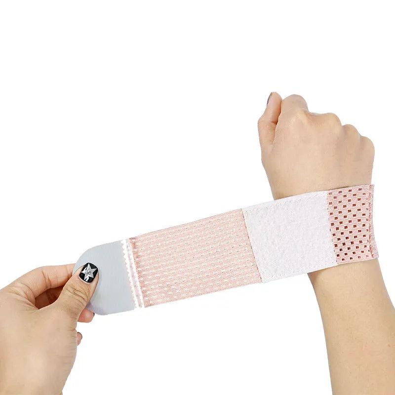 High elastic breathable athletic wrist guard in black, grey or pink for wrist support.