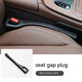 Polyurethane car seat gap filler strip preventing items falling between vehicle seats