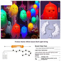 Halloween battery-powered coloured LED light strings for indoor wall decoration in two length options