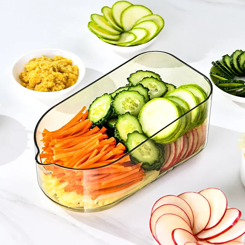 Transparent green multifunction kitchen chopper with stainless steel blades and 1.5-litre capacity box