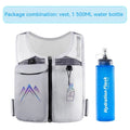 Breathable mesh running vest with phone pocket in classic black or moonlight grey colour options