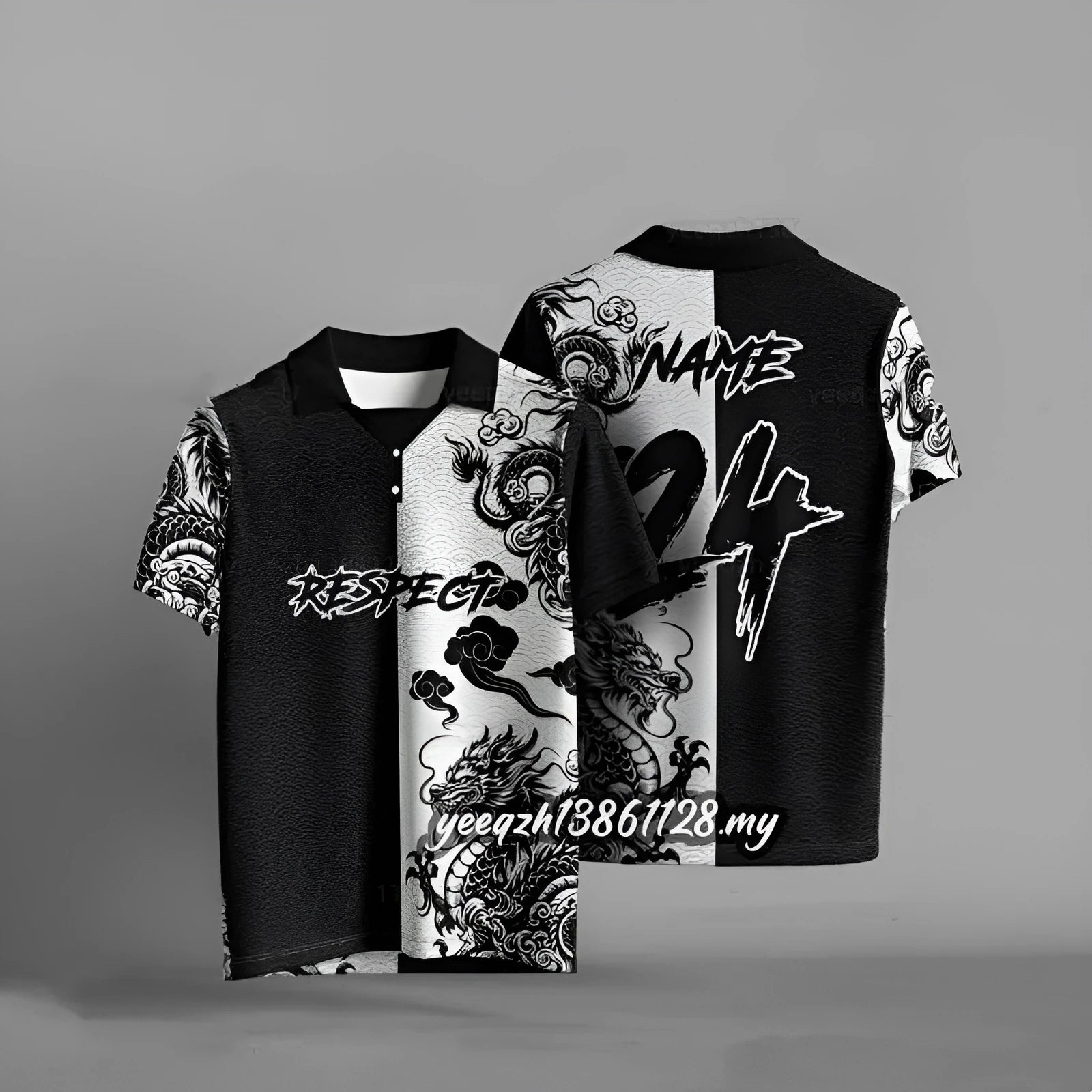 Black loose fit short sleeve t-shirt with a 3D digital printed design on the front.