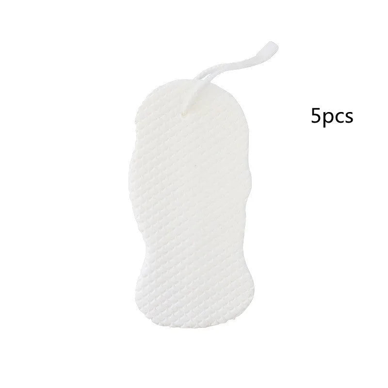 3D fish scale pattern bath sponge in white, grey, pink or light blue colours for body exfoliation