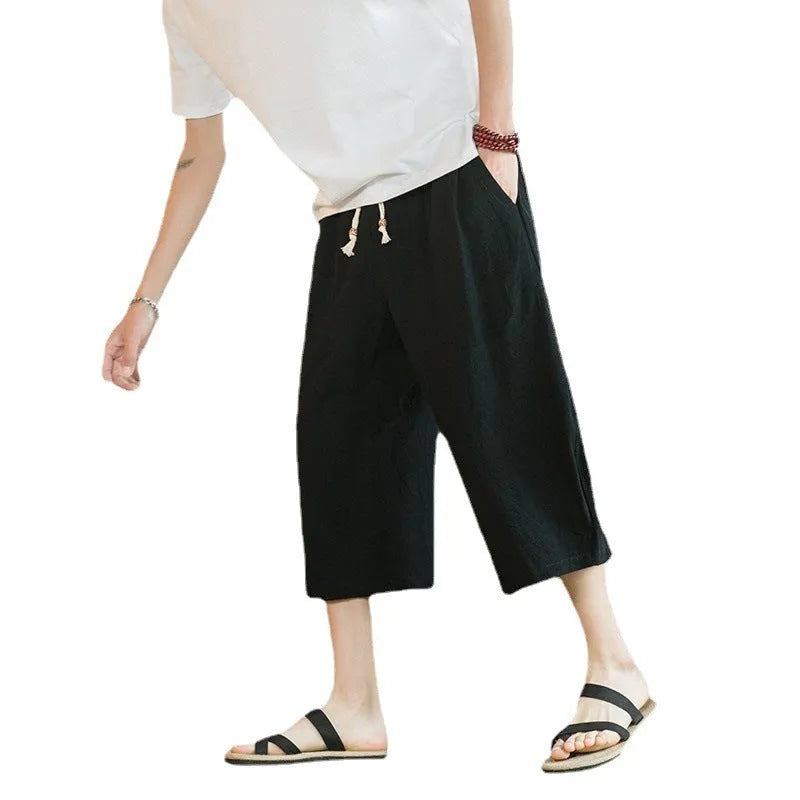 Plus size linen summer shorts in straight leg skinny open style, showing colour options and fit