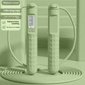 Black ABS counting jump rope with bearings for fitness and fat reduction exercises