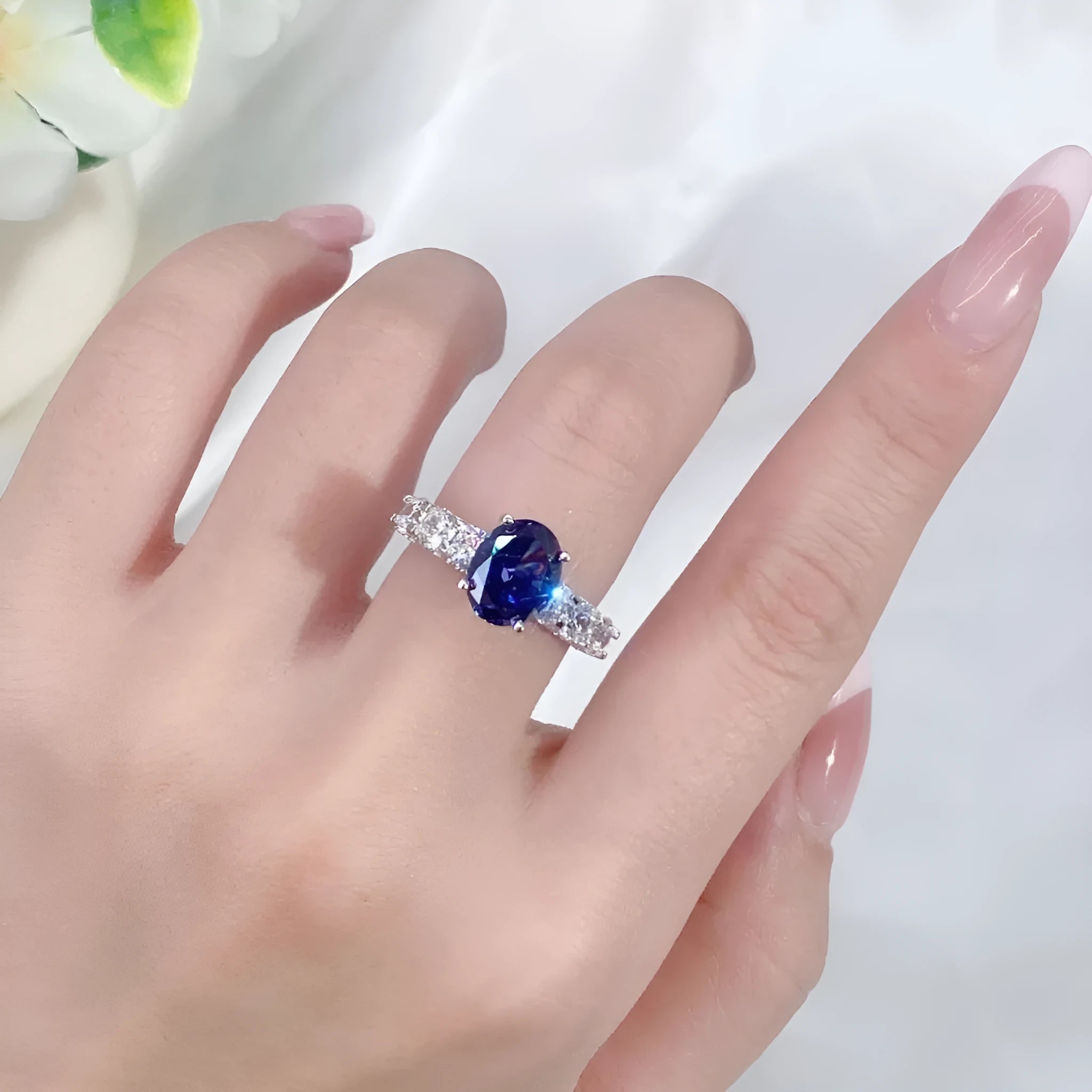 925 Sterling Silver heart ring with Ice Flower cut Tan Sang colour zircon stone.