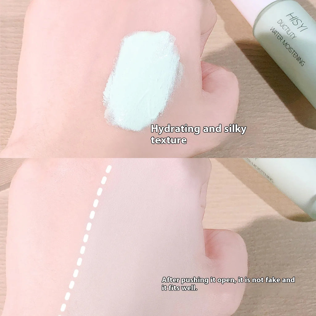 HISYI Silky Clear Makeup Primer bottle in one of three colour options for brightening and smooth application