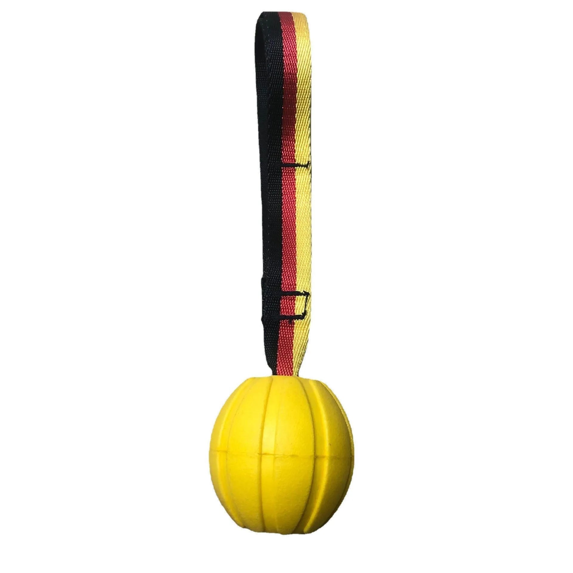 Floating EVA dog training tether ball in camouflage colour with attached string