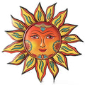 Iron sun face wall hanging decorative painting in metal construction with five colour options
