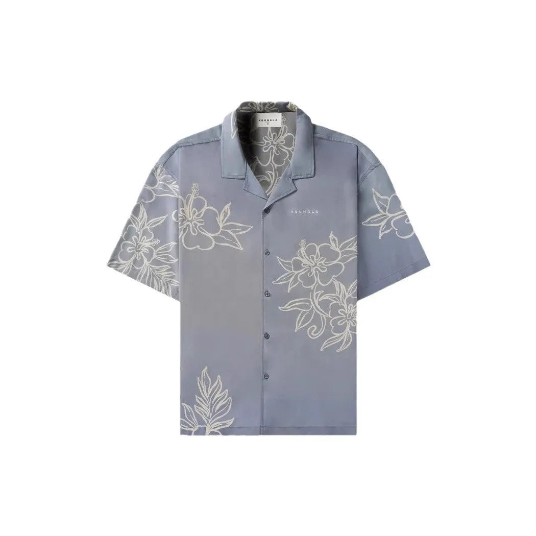 Printed casual loose short sleeves top with floral pattern in multiple colour options