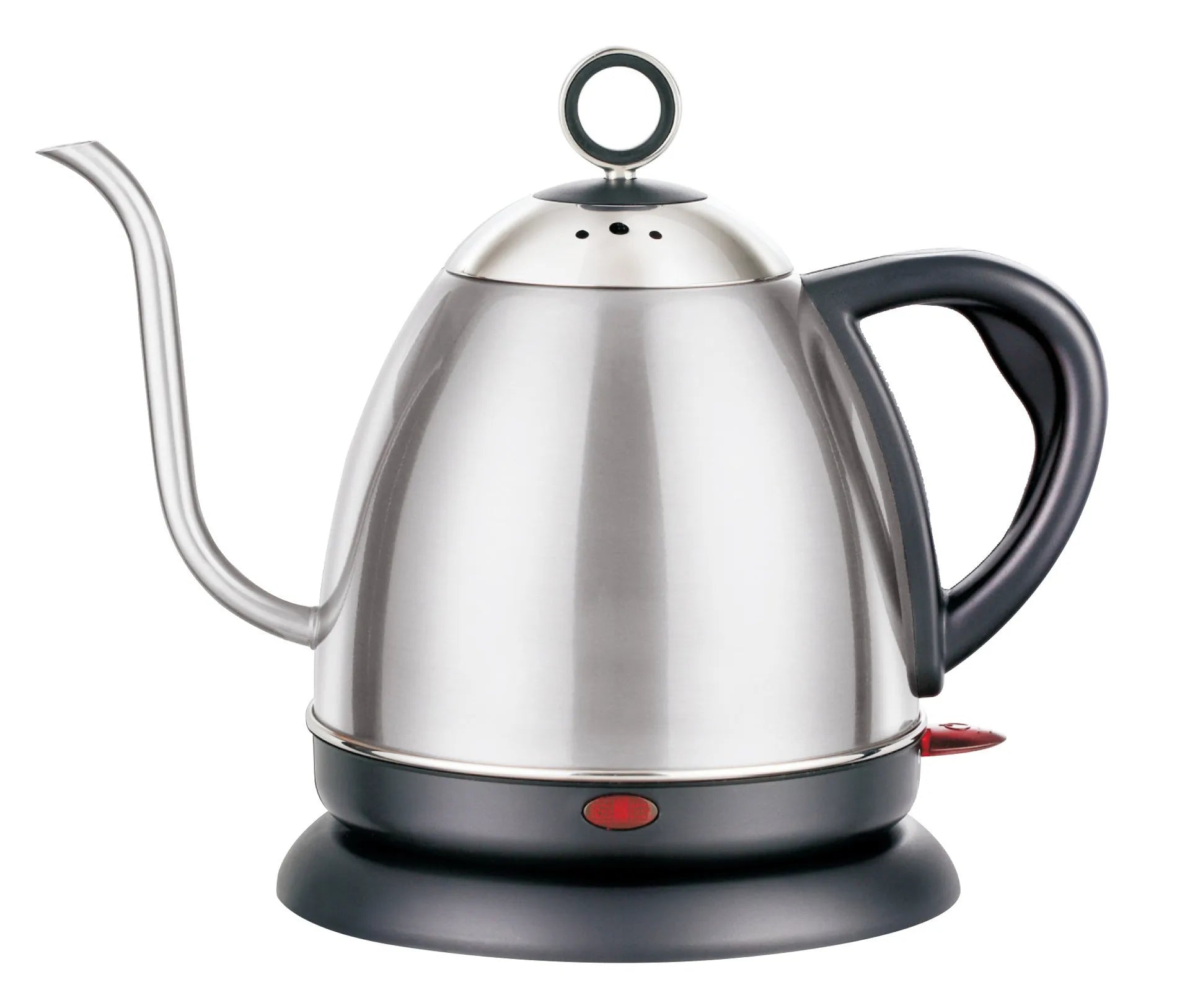 Gold automatic stainless steel electric kettle with touch controls and 1 litre capacity.