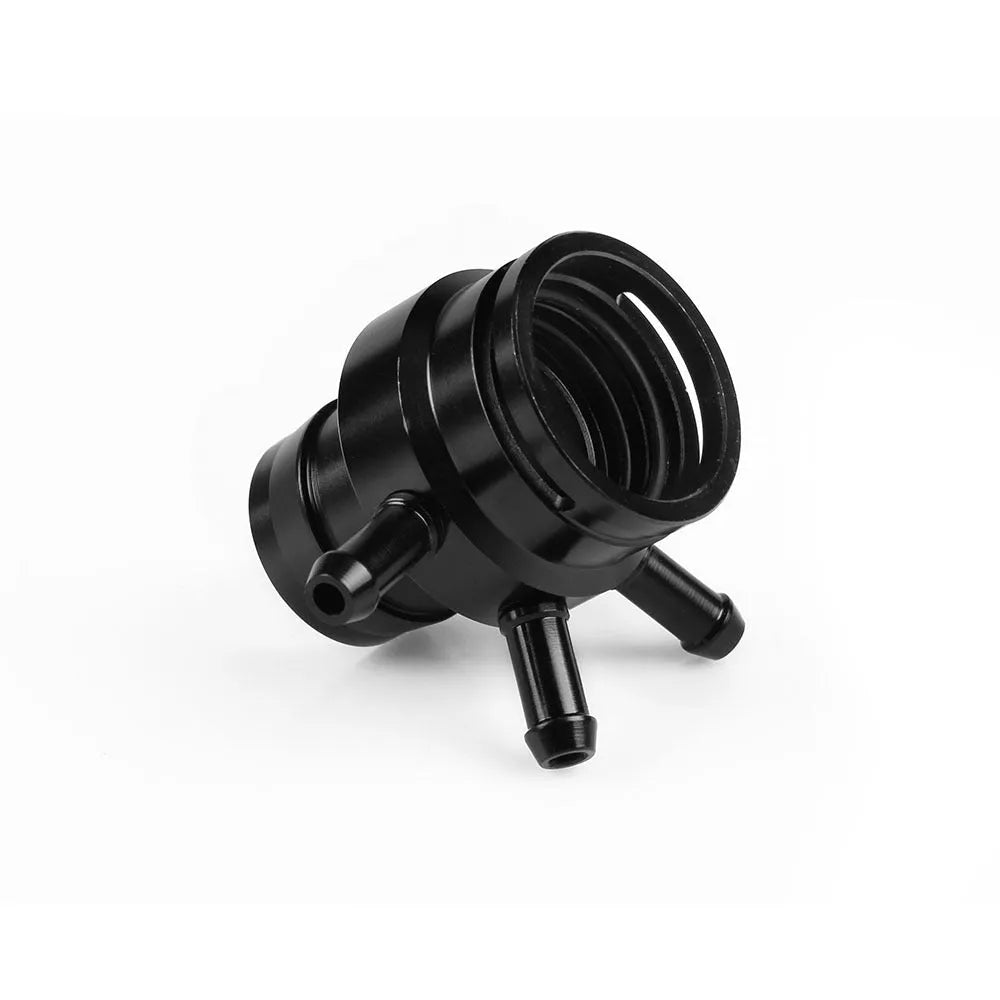 Black and titanium vacuum adapter tee for second generation engine systems with aluminium construction