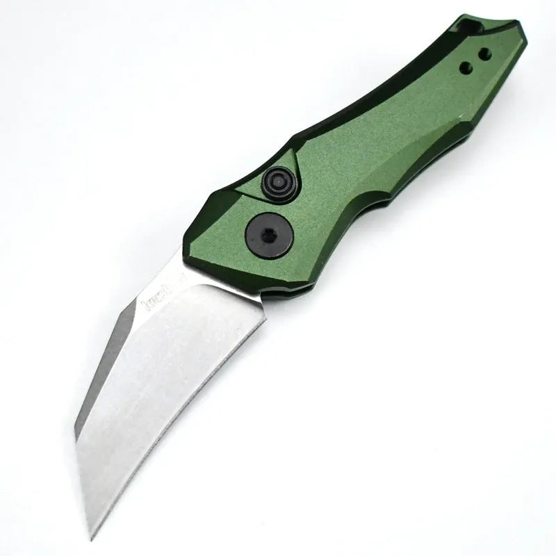 Outdoor folding knife showing 150mm length with black, grey, and green colour options