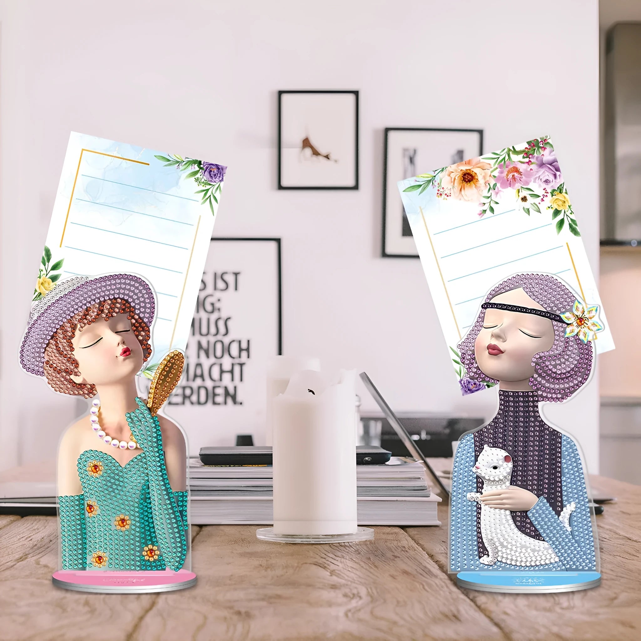 Diamond painting note clip desktop decoration with frameless American-style handmade craft