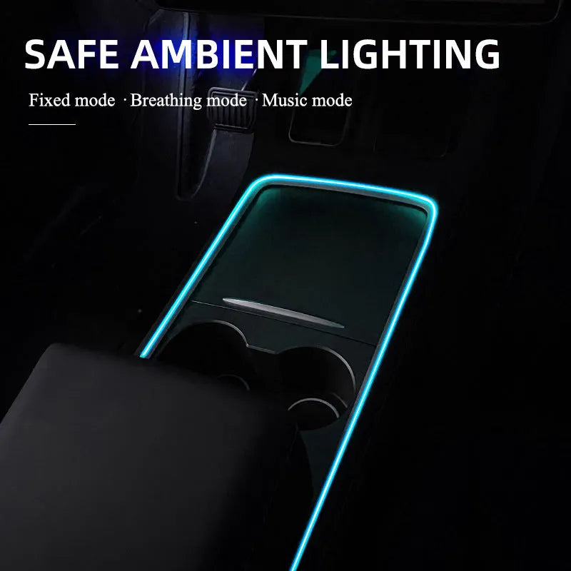 Car USB LED atmosphere decorative light strip with colour changing effects for dashboard installation