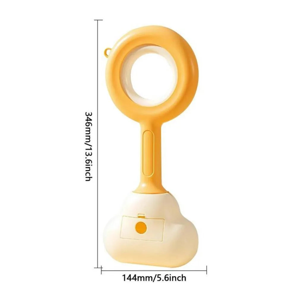 Blue ABS plastic dog pooper scooper with cloud-shaped jaw design for outdoor waste collection