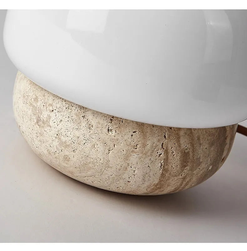 Cream retro creative bedside lamp with button switch measuring 18x17cm