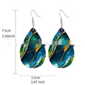 Acrylic flat branch knot drop earrings with printed patterns in multiple style variations
