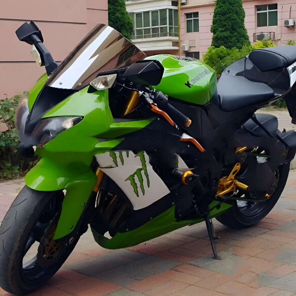 Kawasaki motorcycle replacement windscreen in smoke blue tint for ZX-6R and ZX-10R models